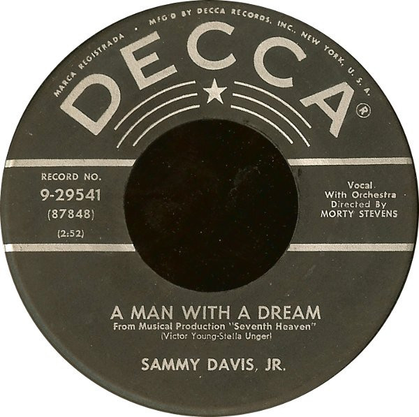 Sammy Davis, Jr.* - A Man With A Dream (7", Glo)