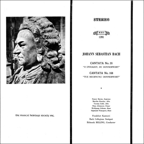 Johann Sebastian Bach, Helmuth Rilling, Bach Collegium Stuttgart*, Frankfurt Kantorei* - Cantata No. 20; Cantata No. 168 (LP)