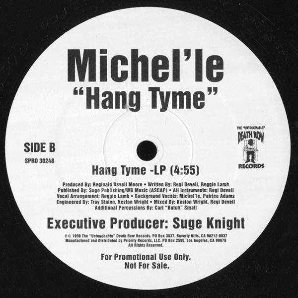 Michel'le* - Hang Tyme (12", Single, Promo)