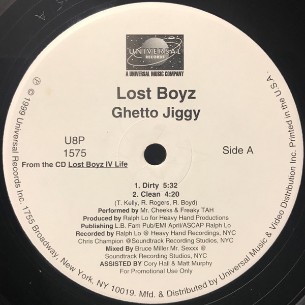 Lost Boyz - Ghetto Jiggy - Universal Records - U8P 1575 - 12", Promo 959210443