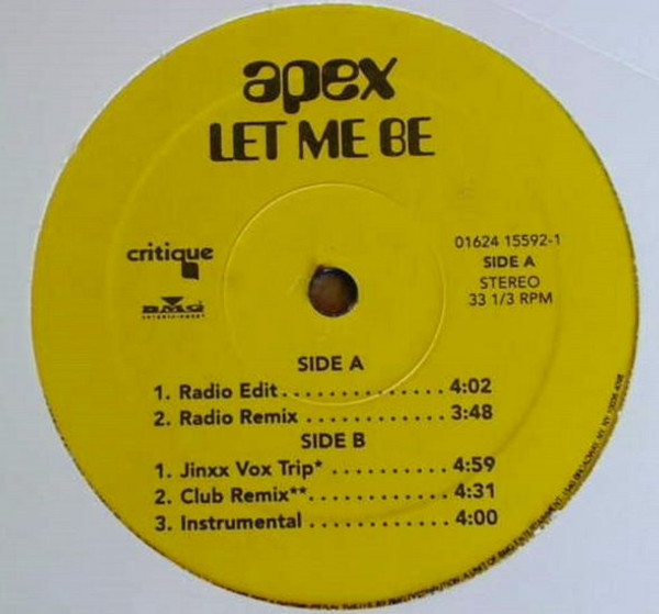 Apex (7) - Let Me Be (12")