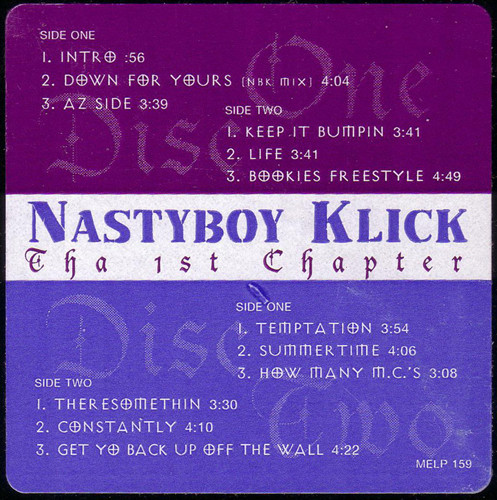 Nastyboy Klick - Tha 1st Chapter (2xLP, Album, Promo)
