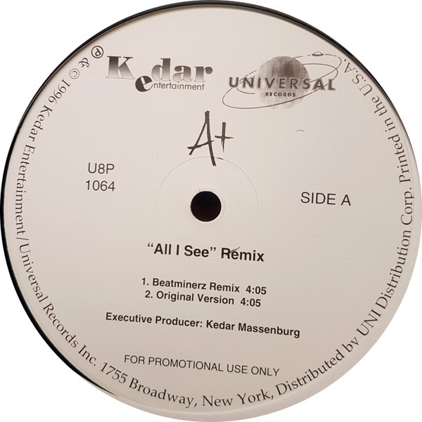 A+ - All I See (Remix) (12", Promo)