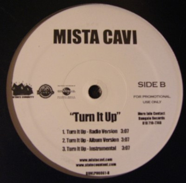 Mista Cavi - Turn It Up (12", Promo)