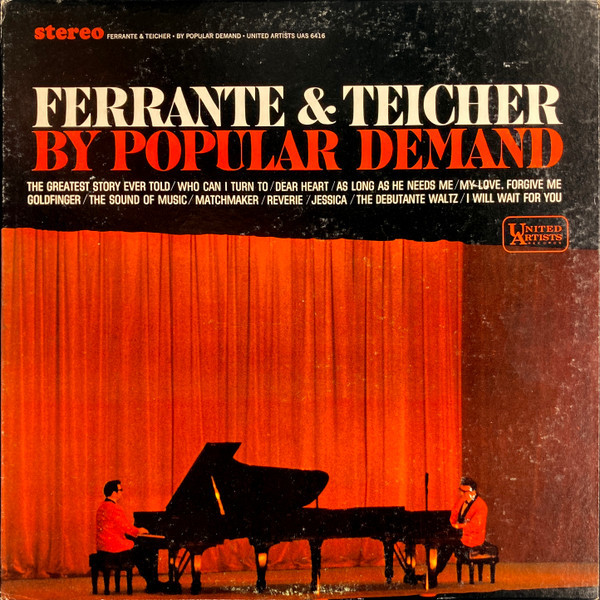Ferrante & Teicher - By Popular Demand - United Artists Records - UAS 6416 - LP 979343189