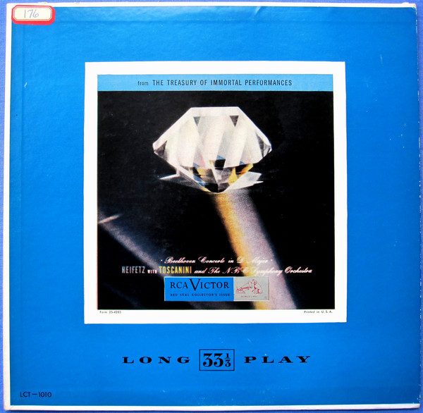 Beethoven* / Heifetz* with Toscanini* , and The NBC Symphony Orchestra* - Concerto In D Major (LP, Mono, RE, Ind)