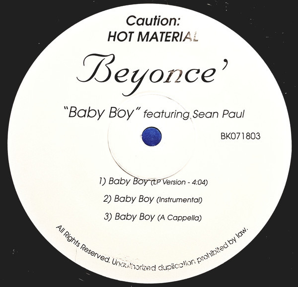 Beyoncé feat. Sean Paul - Baby Boy (12")