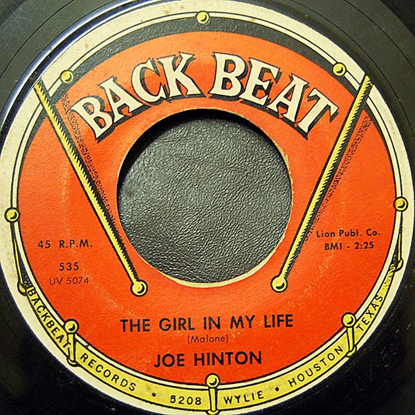 Joe Hinton (2) - The Girl In My Life / Come On Baby (7")