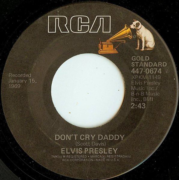 Elvis Presley - Don't Cry Daddy / Rubberneckin' (7", Single, RE)