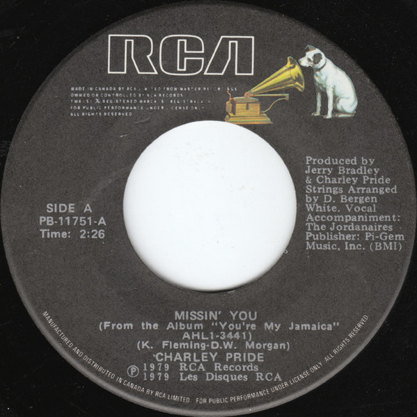 Charley Pride - Missin' You (7", Single)
