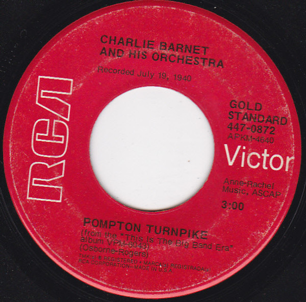 Charlie Barnet And His Orchestra - Pompton Turnpike / Cherokee (7", Single)