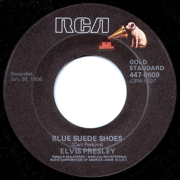 Elvis Presley - Blue Suede Shoes / Tutti Frutti - RCA - 447-0609 - 7", Single, RE, Ind 1006625418