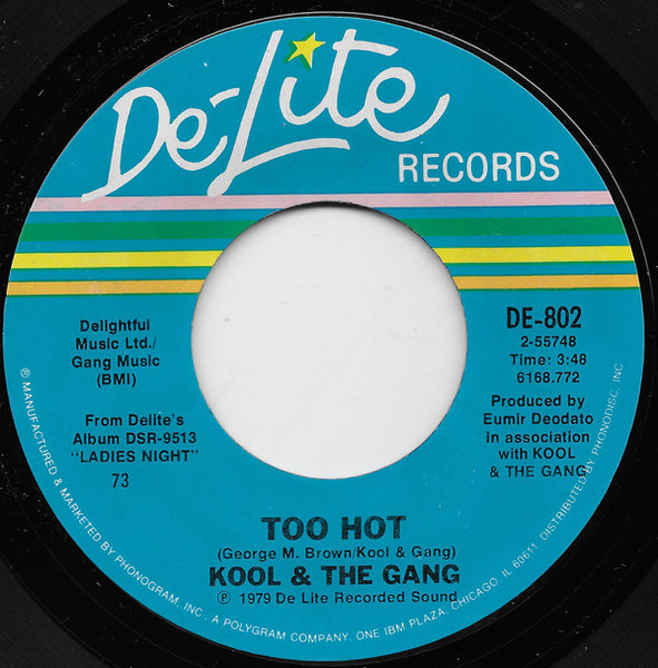Kool & The Gang - Too Hot / Tonight's The Night (7", Styrene, 73)