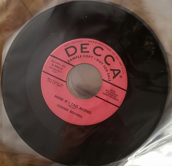 Connee Boswell* - Mind If I Tag Along (7", Promo)