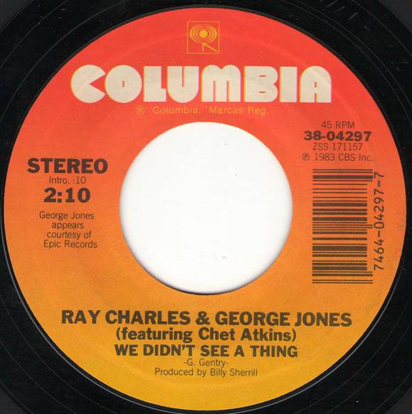 Ray Charles - We Didn't See A Thing / I Wish You Were Here Tonight - Columbia - 38-04297 - 7", Single, Styrene, Pit 1019074872