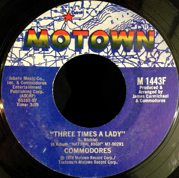 Commodores - Three Times A Lady  - Motown - M 1443F - 7", Single, Styrene 1027803843