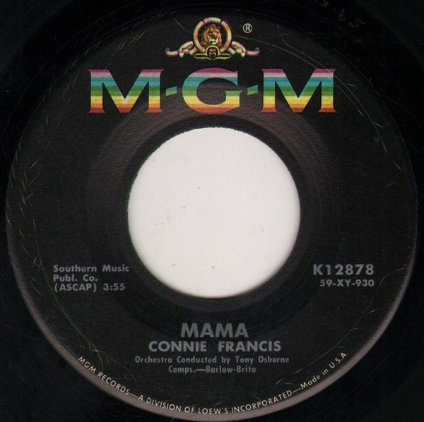 Connie Francis - Mama / Teddy (7", Single)