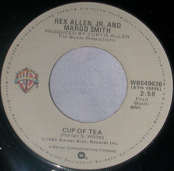 Rex Allen Jr. And Margo Smith - Cup Of Tea - Warner Bros. Records - WBS49626 - 7" 1030382688