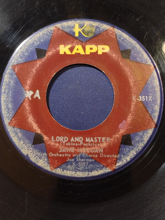 Jane Morgan - Lord And Master / Where's The Boy (I Never Met) (7", Single, Mono)