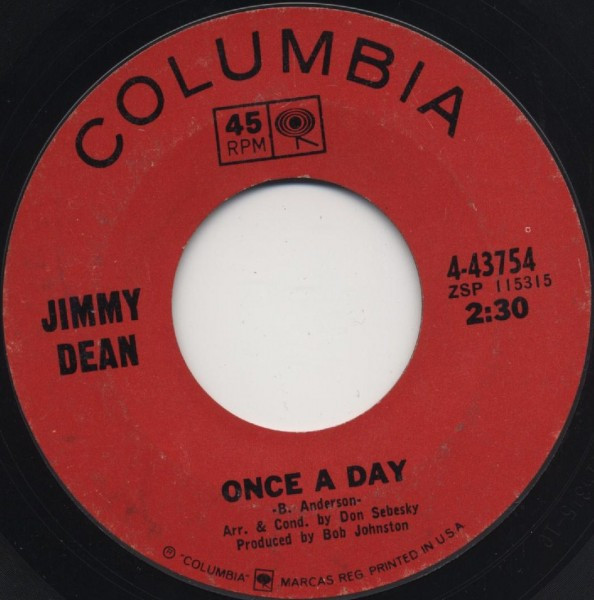Jimmy Dean - Once A Day / Let's Pretend (7", Single, Styrene)