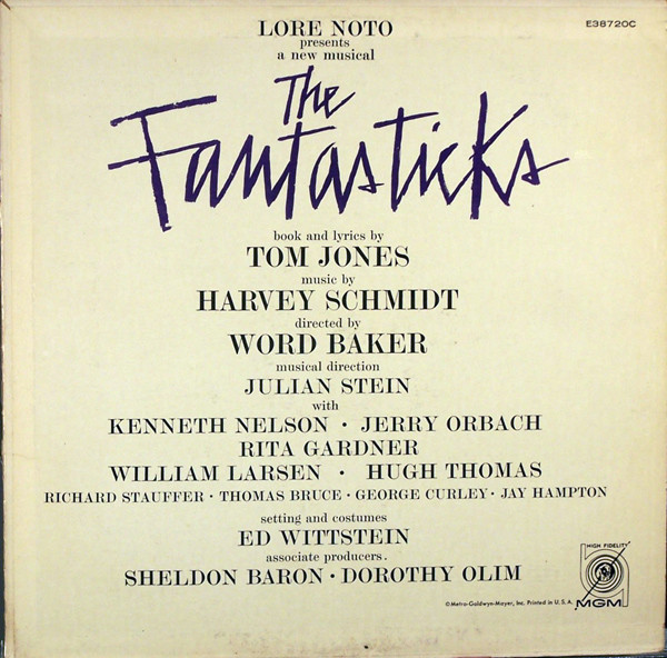 Various - The Fantasticks - Original Cast Album (LP, Album, Mono, MGM)