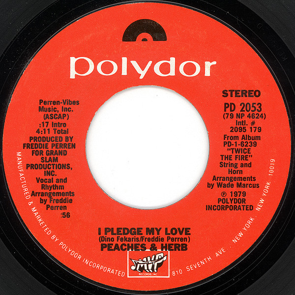 Peaches & Herb - I Pledge My Love / (I Want Us) Back Together (7", Single, Styrene, 56 )
