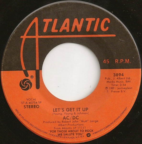AC/DC - Let's Get It Up (7", Single, Spe)