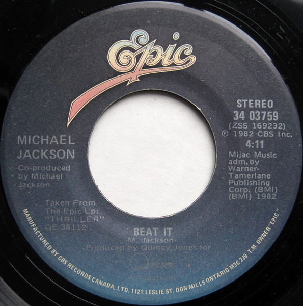 Michael Jackson - Beat It (7", Single)