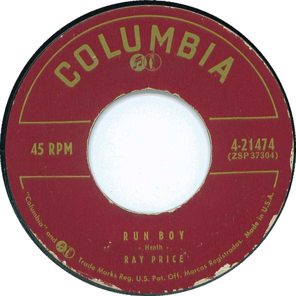 Ray Price - Run Boy / You Never Will Be True (7", Single)