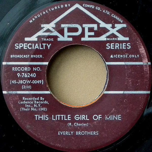 Everly Brothers - This Little Girl Of Mine / Should We Tell Him (7")