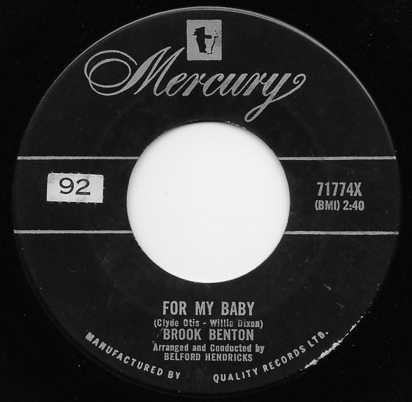 Brook Benton - For My Baby (7", Single)