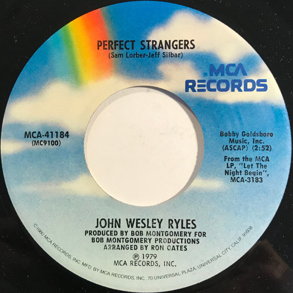 John Wesley Ryles - Perfect Strangers - MCA Records - MCA 41184 - 7" 1041490560