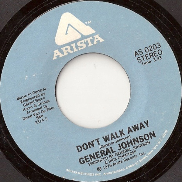 General Johnson - Don't Walk Away (7", Single)