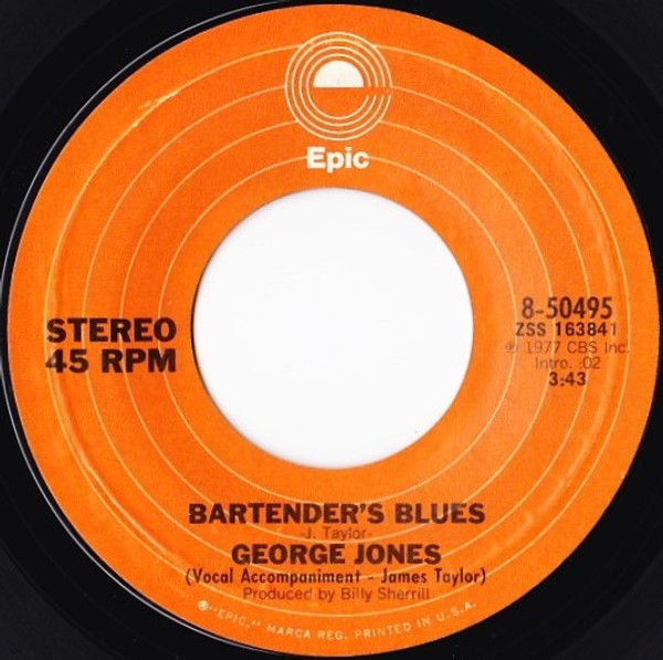 George Jones (2) - Bartender's Blues / Rest In Peace (7", Styrene)