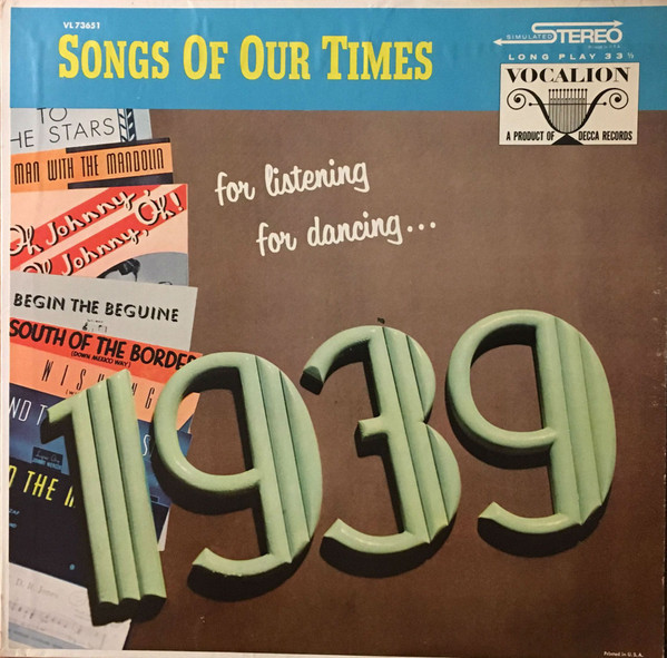 Basil Fomeen And His Orchestra - Songs Of Our Times - Song Hits Of 1939 (LP, Album)