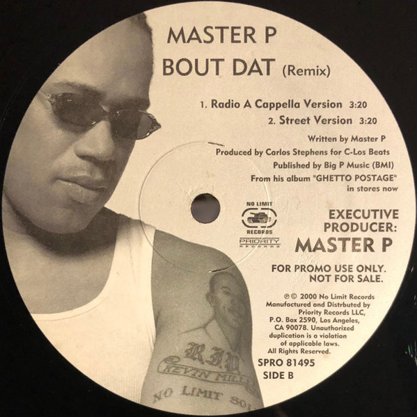 Master P - Bout Dat (Remix) - No Limit Records - SPRO 81495 - 12", Single, Promo 1043108231