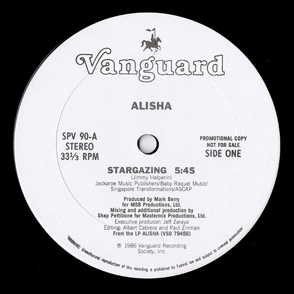 Alisha - Stargazing (12", Promo)