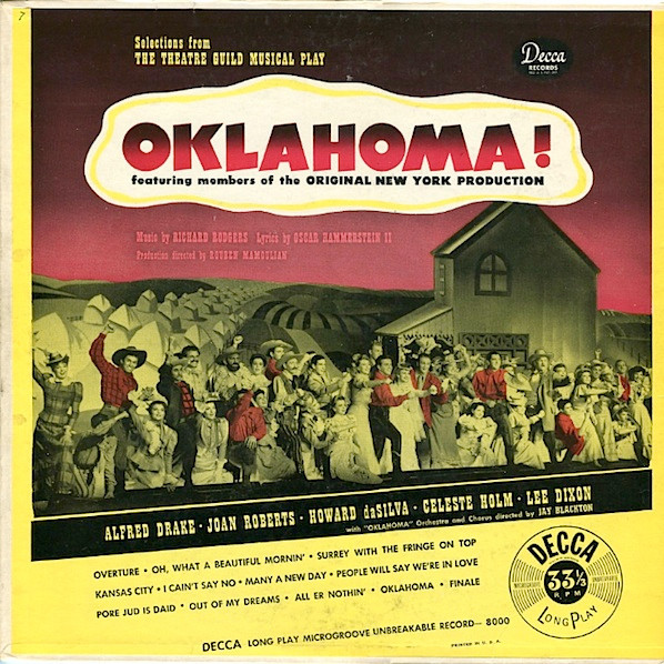 Various - Oklahoma! Featuring Members Of The Original New York Production (LP, Album, Mono)