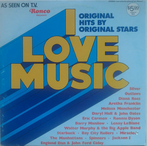Various - I Love Music (Original Hits By Original Stars) - Ronco, Ronco - R-2120, R2120 - LP, Comp 1045722092