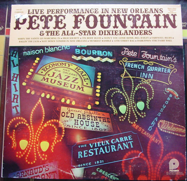 Pete Fountain & The All-Star Dixielanders* - Live Performance In New Orleans (LP, Album, RE)