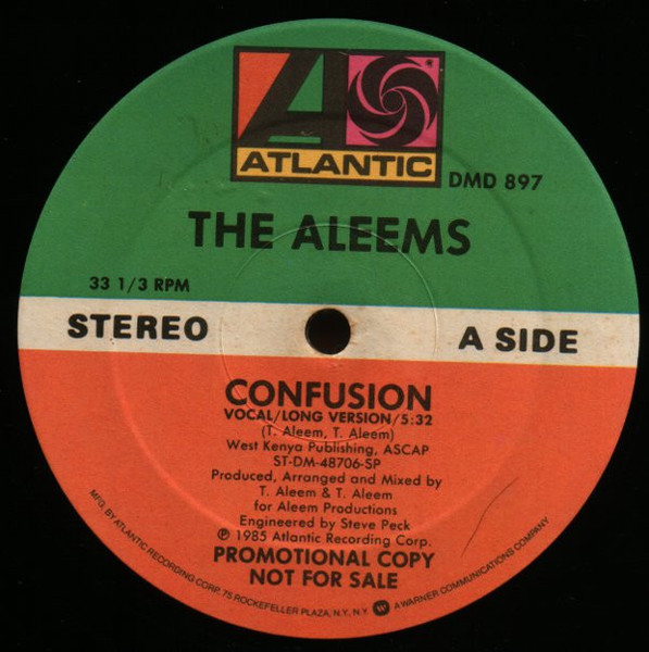 Aleem - Confusion - Atlantic - DMD 897 - 12", Promo 1046169183