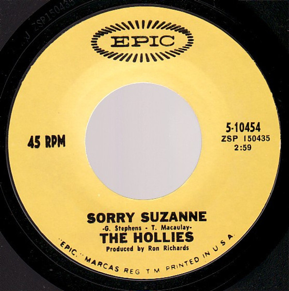 The Hollies - Sorry Suzanne  (7", Single, Styrene, Ter)