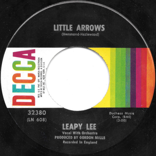Leapy Lee - Little Arrows / Time Will Tell - Decca - 32380 - 7", Single, Glo 1049419990
