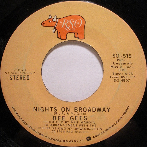 Bee Gees - Nights On Broadway (7", Single, SP)