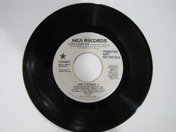 Joe Cocker - Love Lives On (7", Promo)