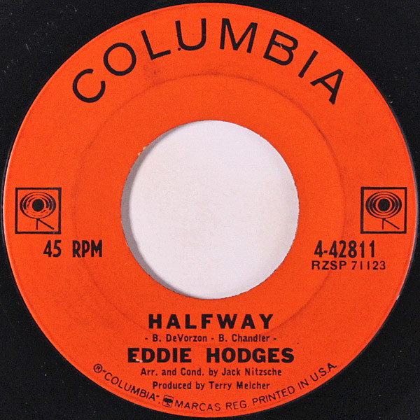 Eddie Hodges - Halfway / Rainin' In My Heart (7")