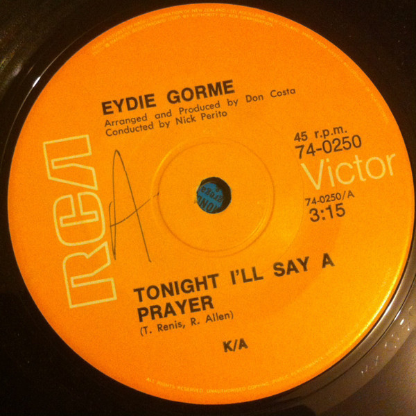 Eydie Gorme* - Tonight I'll Say A Prayer / Wild One (7", Single)