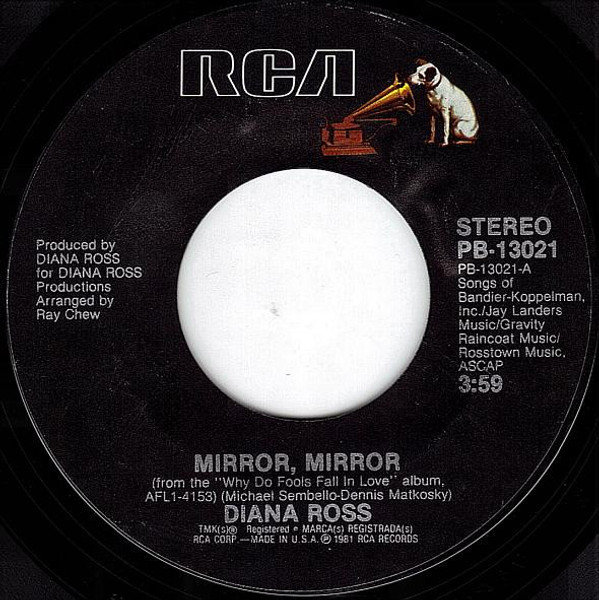 Diana Ross - Mirror, Mirror - RCA - PB-13021 - 7", Single, Styrene, Sma 1053166505