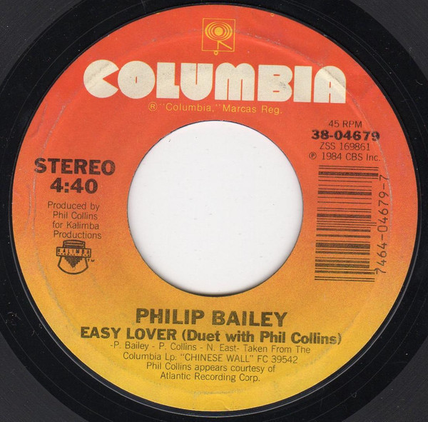 Philip Bailey Duet With Phil Collins - Easy Lover (7", Single, Car)