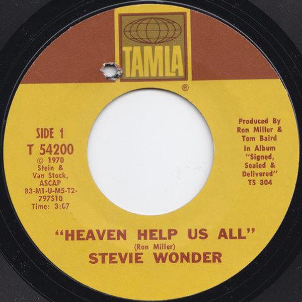 Stevie Wonder - Heaven Help Us All (7", Single)